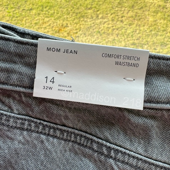 American Eagle AE Mom Jeans Smoked Grey Size 12 & 14 reg NWT - Picture 10 of 14
